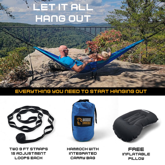 Mooseknuckle Outdoors Double Camping Hammock (Green)