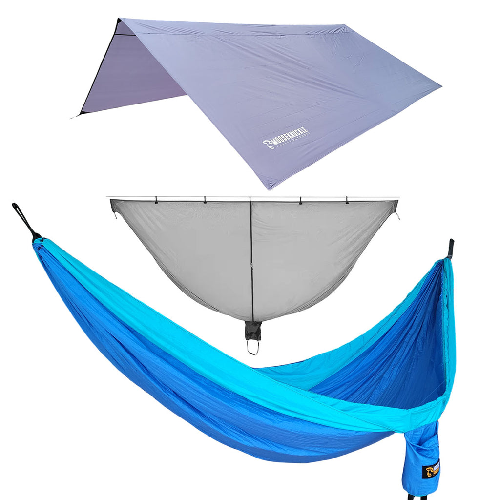 Mooseknuckle Outdoors Ultimate Camping Double Hammock Combo (Blue)