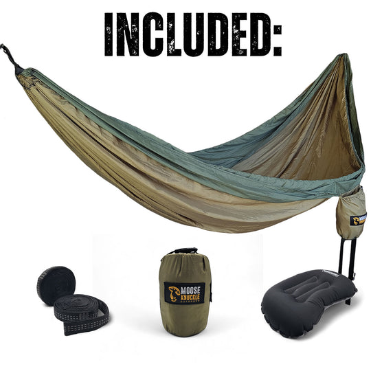 Mooseknuckle Outdoors Double Camping Hammock (Green)