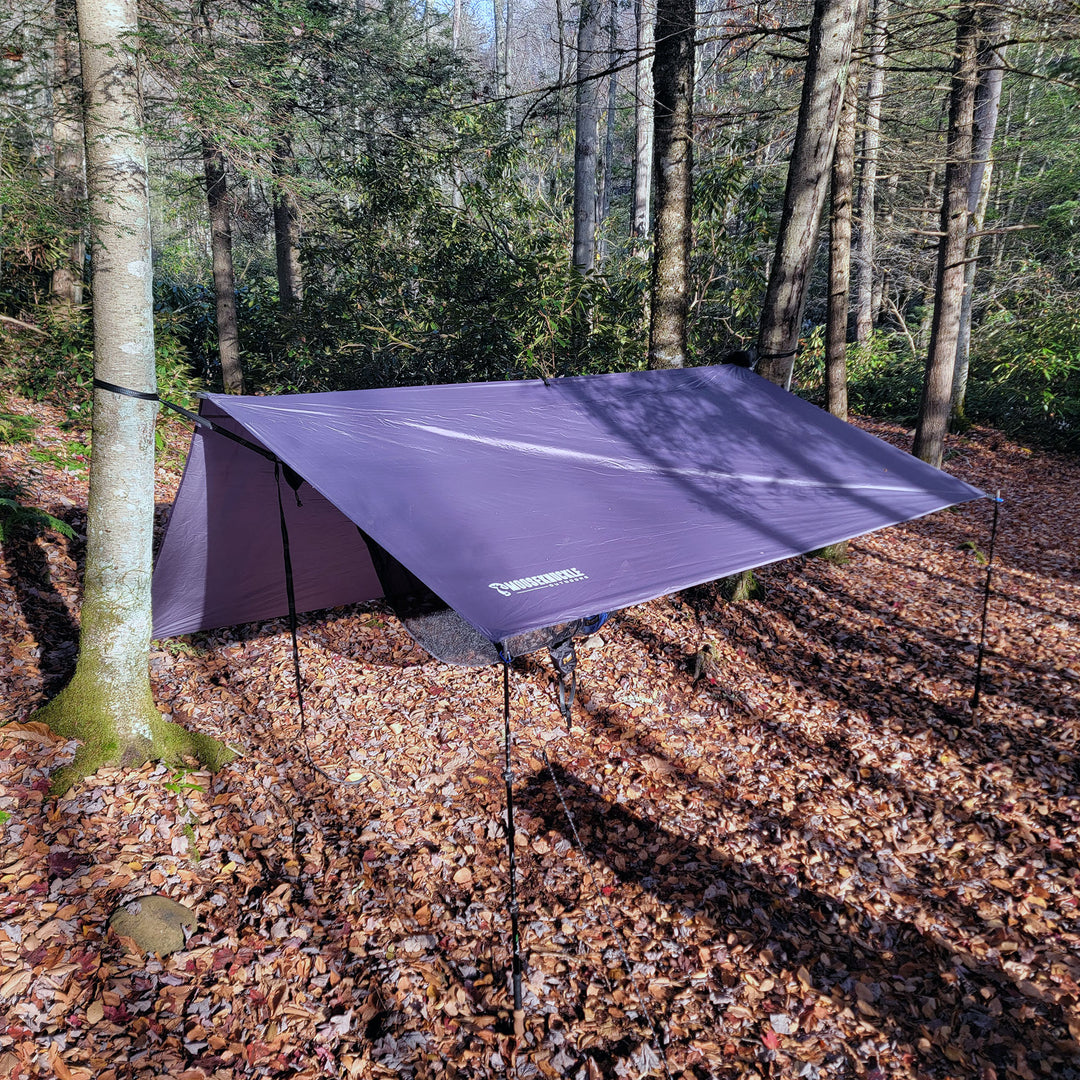 hammock tent combo Mooseknuckle Outdoors Ultimate Camping Double Hammock Combo (Blue)